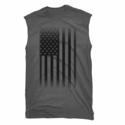Lincoln Outfitters Men's Faded American Flag Sleeveless T-Shirt - LOTS-08 - T-Shirts
