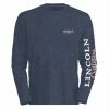 Lincoln Outfitters Ladie's Long Sleeve Logo Shirt, Vintage Indigo Black Heather - LO-LLS708-VIBH - Long Sleeve Shirts Women's -Lincoln Outfitters Store 13190f89ffac2059a3dac754e96792a46ed5646d LO LLS708 VIBH