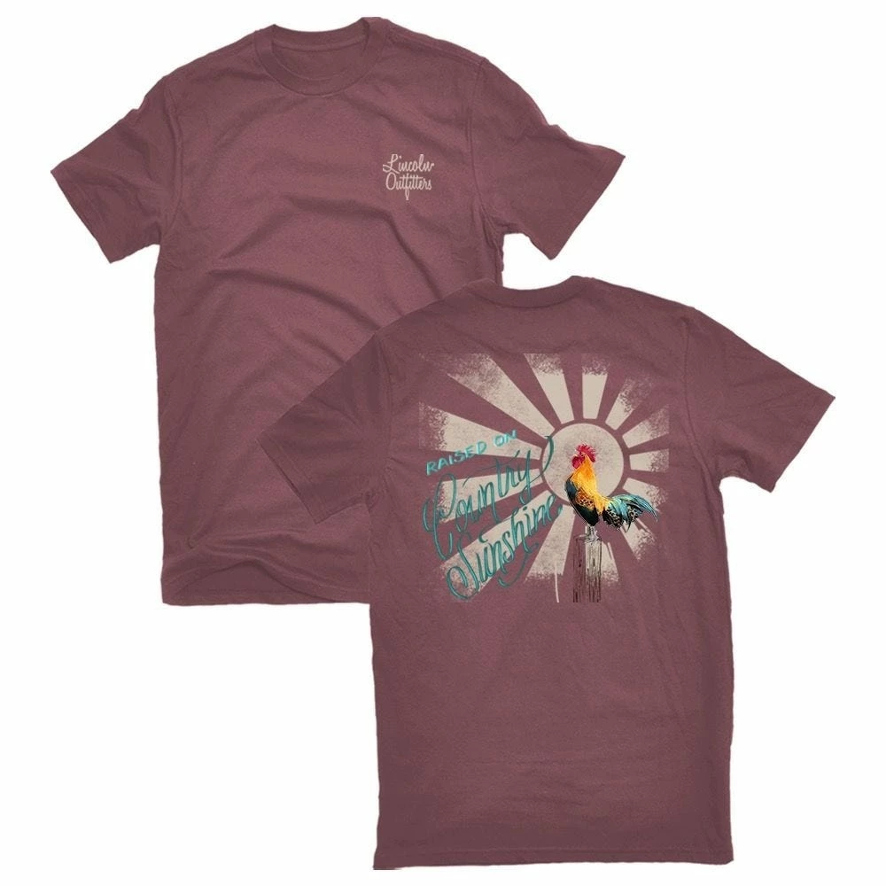 Lincoln Outfitters Ladies Country Sunshine Rooster Short Sleeve T-Shirt - LO-L205 - T-Shirts 3 Lincoln Outfitters Ladies Country Sunshine Rooster Short Sleeve T-Shirt - LO-L205 - T-Shirts