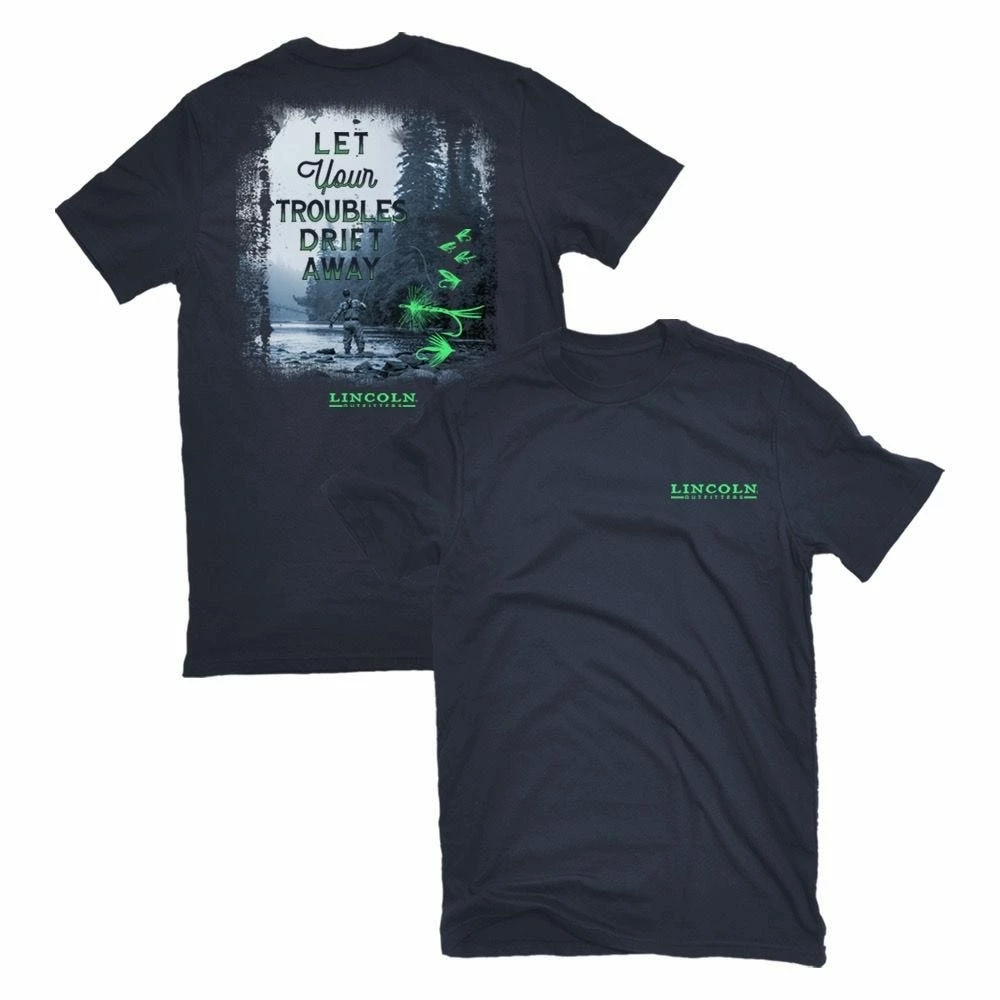 Lincoln Outfitters Men's Let Your Troubles Drift Away Short Sleeve T-Shirt - LO-128 - T-Shirts 3 Lincoln Outfitters Men's Let Your Troubles Drift Away Short Sleeve T-Shirt - LO-128 - T-Shirts