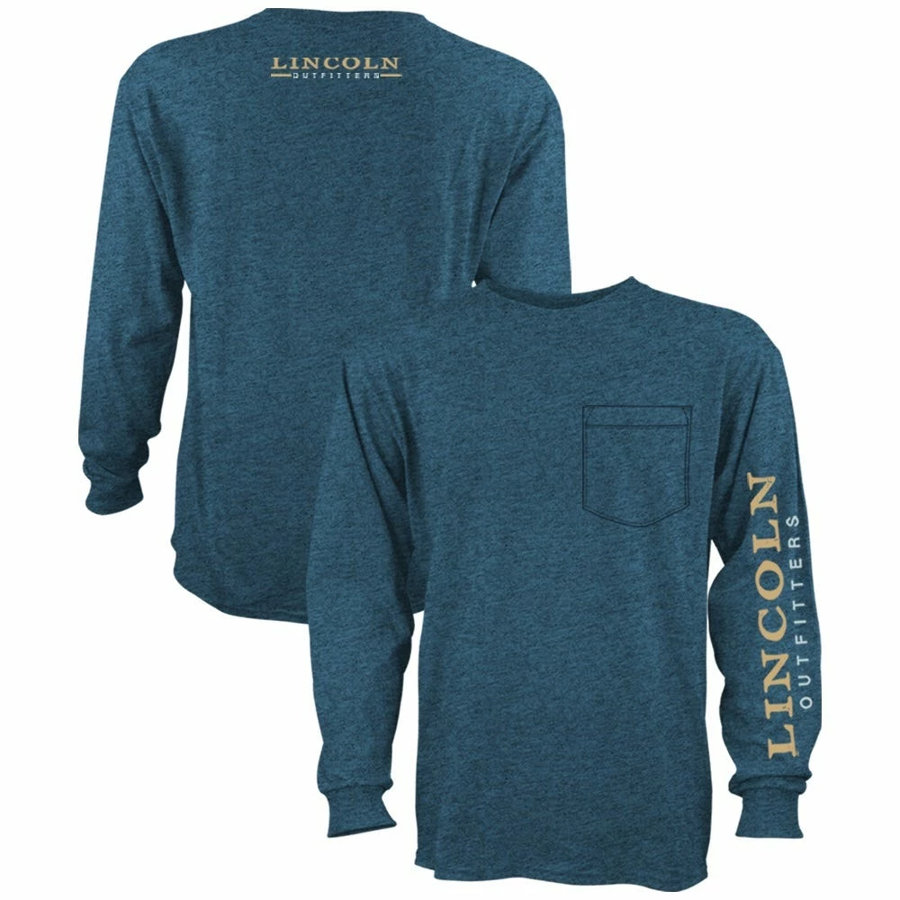 Lincoln Outfitters Men's Heavyweight Long Sleeve Pocket Graphic Tee Bluesteel Black Heather - LOLSPK-01-BSBH - Long Sleeve Shirts 3 Lincoln Outfitters Men's Heavyweight Long Sleeve Pocket Graphic Tee Bluesteel Black Heather - LOLSPK-01-BSBH - Long Sleeve Shirts