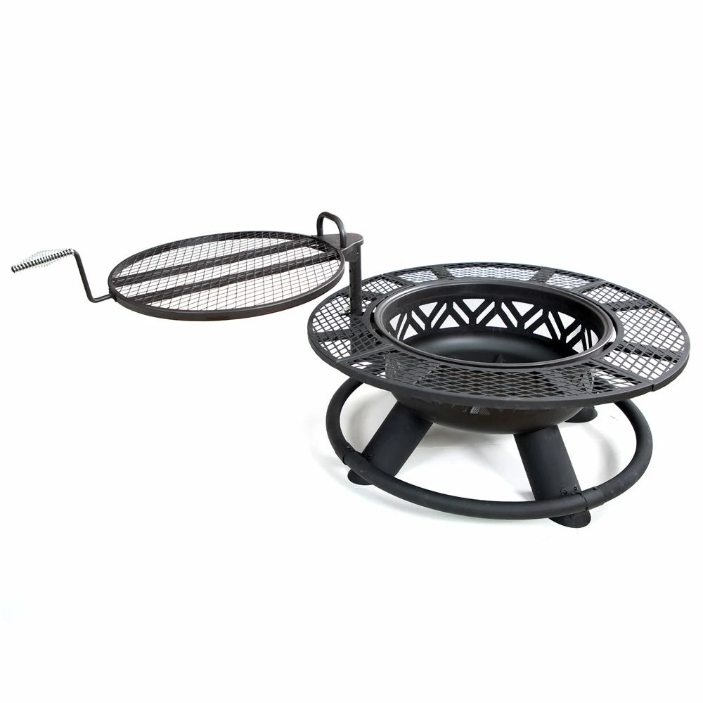 Lincoln Outfitters Steel Fire Pit with BBQ Grate - 90-165-0204 - Fire Pits & Heaters 10 Lincoln Outfitters Steel Fire Pit with BBQ Grate - 90-165-0204 - Fire Pits & Heaters - Image 8