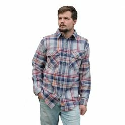 Lincoln Outfitters Men's Brawny Flannel Cloud Heather LOFB-E0400CLD - Long Sleeve Shirts