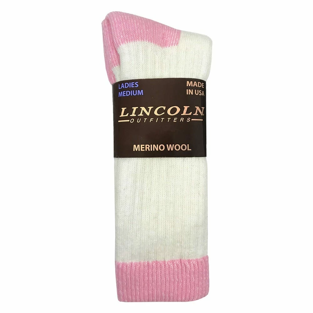 Lincoln Outfitters Women's Merino Wool Blend Boot Sock White Medium - L872-WH/PK - Socks 3 Lincoln Outfitters Women's Merino Wool Blend Boot Sock White Medium - L872-WH/PK - Socks