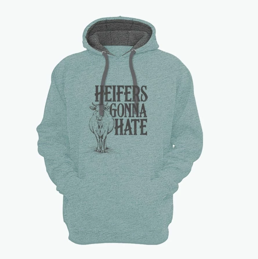 Lincoln Outfitters Heifers Gonna Hate Ladie's Long Sleeve Hoodie, Aquifer Light Heather - LO-LH30 - Hooded Sweatshirts Women's 3 Lincoln Outfitters Heifers Gonna Hate Ladie's Long Sleeve Hoodie, Aquifer Light Heather - LO-LH30 - Hooded Sweatshirts Women's