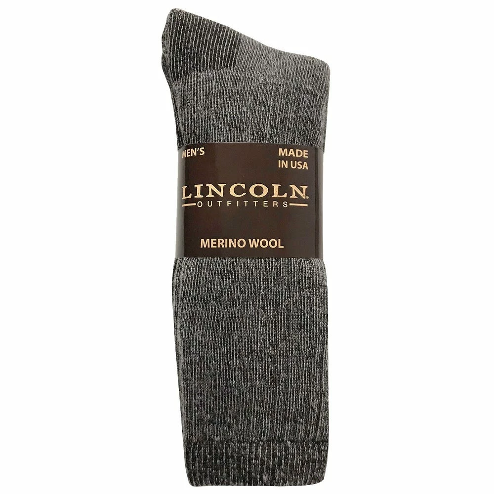 Lincoln Outfitters Men's Merino Wool Blend Sock 2 Pack Charcoal - L2/8791-CHAR - Socks 3 Lincoln Outfitters Men's Merino Wool Blend Sock 2 Pack Charcoal - L2/8791-CHAR - Socks
