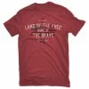 Lincoln Outfitters Men's Short Sleeve Land of the Free T-Shirt Brick Red - LO-151 - T-Shirts -Lincoln Outfitters Store 524186c5569a66a1ef5f7a0893e78faead2108d0 LO 151 BRICK RED