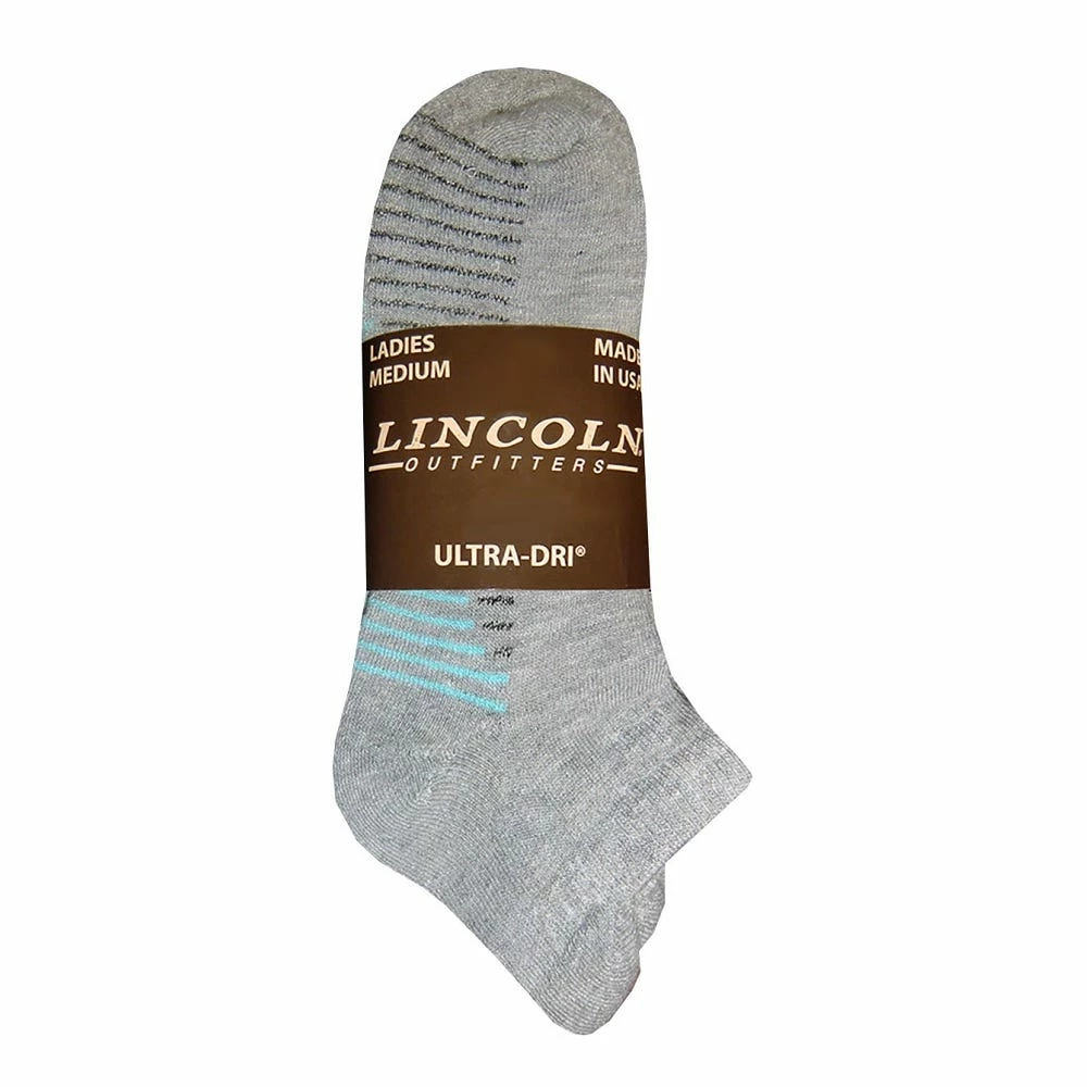 Lincoln Outfitters Women's Ultra-Dri No-Show Sock 3 Pack Grey - L3/72036-G - Socks Women's 3 Lincoln Outfitters Women's Ultra-Dri No-Show Sock 3 Pack Grey - L3/72036-G - Socks Women's