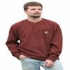Lincoln Outfitters Men's Long Sleeve Bedford Henley Red - BRK-E0379 - Long Sleeve Shirts -Lincoln Outfitters Store 7451c898b6ae3059fbef5e0732e91ed800386063 IMG LOKL E0379RCK