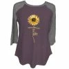 Lincoln Outfitters Ladies Three Quarter Sleeve Faith Sunflower Graphite Heather- LO-LFW-05 - Three Quarter Length Shirts Women's -Lincoln Outfitters Store 9c2d65674d93b513762906d6058f9c977b89f7b3 LO LFW 05 GRAPHITE