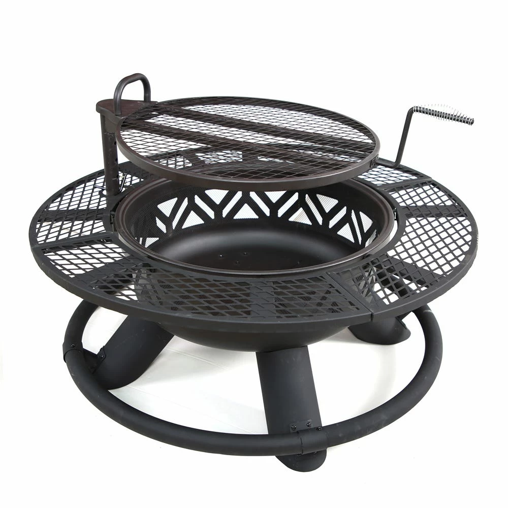 Lincoln Outfitters Steel Fire Pit with BBQ Grate - 90-165-0204 - Fire Pits & Heaters 6 Lincoln Outfitters Steel Fire Pit with BBQ Grate - 90-165-0204 - Fire Pits & Heaters - Image 4