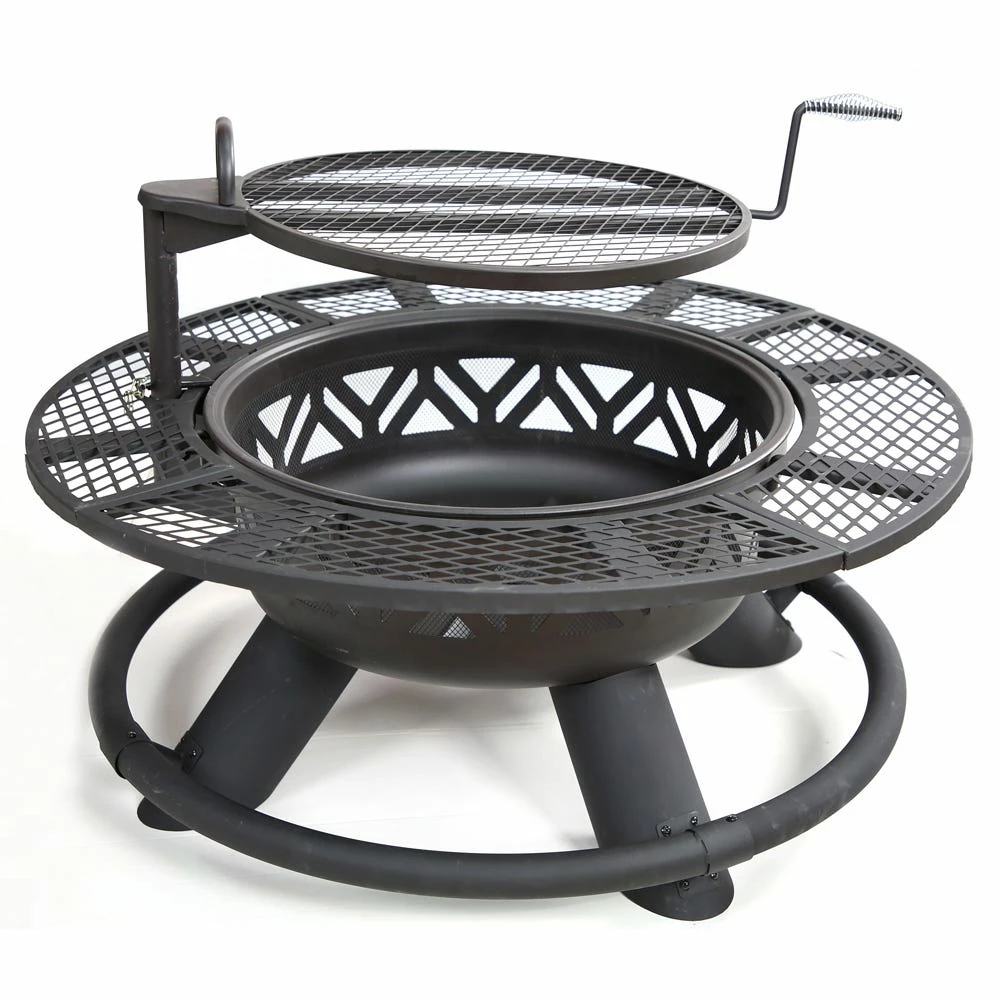 Lincoln Outfitters Steel Fire Pit with BBQ Grate - 90-165-0204 - Fire Pits & Heaters 3 Lincoln Outfitters Steel Fire Pit with BBQ Grate - 90-165-0204 - Fire Pits & Heaters