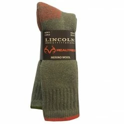Lincoln Outfitters Merino Wool Blend Boot Sock 2 Pack Brown Large - RT/L2/72339-ASST-L - Socks