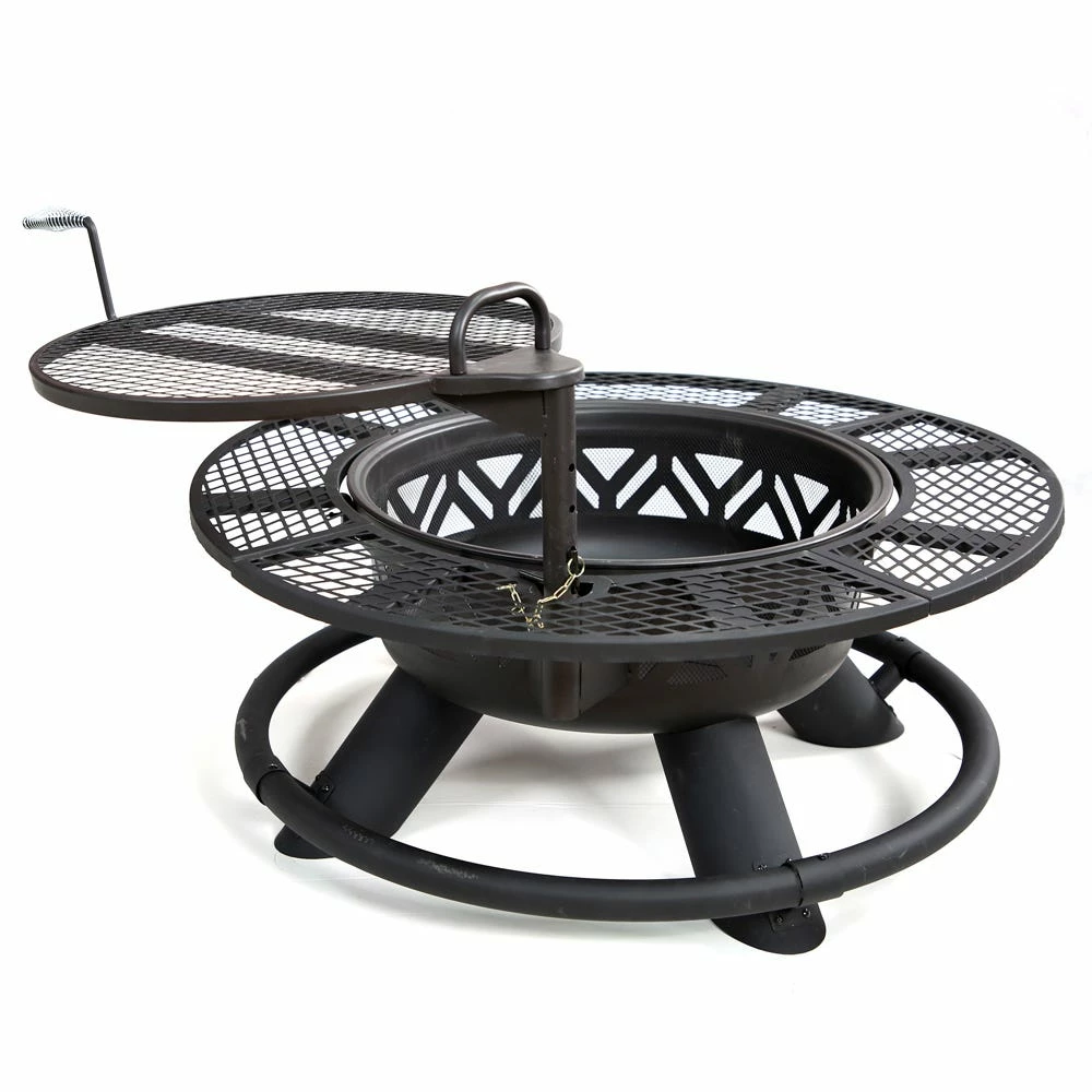 Lincoln Outfitters Steel Fire Pit with BBQ Grate - 90-165-0204 - Fire Pits & Heaters 9 Lincoln Outfitters Steel Fire Pit with BBQ Grate - 90-165-0204 - Fire Pits & Heaters - Image 7