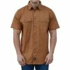Lincoln Outfitters Men's Short Sleeve Flex-Twill Workshirt Brown - LOWS-E0218-242 - T-Shirts -Lincoln Outfitters Store b27680958a3f93f17b0b8a459ca4285ca0e99485 IMG E0218 DUCK