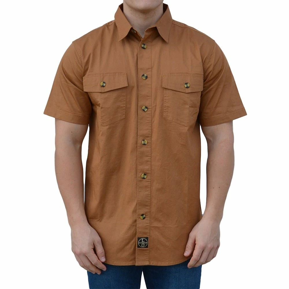 Lincoln Outfitters Men's Short Sleeve Flex-Twill Workshirt Brown - LOWS-E0218-242 - T-Shirts 3 Lincoln Outfitters Men's Short Sleeve Flex-Twill Workshirt Brown - LOWS-E0218-242 - T-Shirts