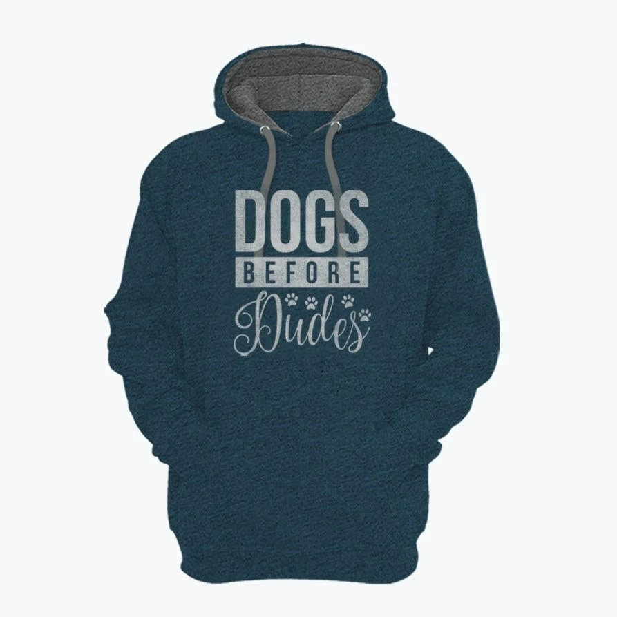 Lincoln Outfitters Dogs Before Dudes Ladie's Long Sleeve Hoodie, Bluesteel Black Heather - LO-LH28 - Hooded Sweatshirts Women's 3 Lincoln Outfitters Dogs Before Dudes Ladie's Long Sleeve Hoodie, Bluesteel Black Heather - LO-LH28 - Hooded Sweatshirts Women's