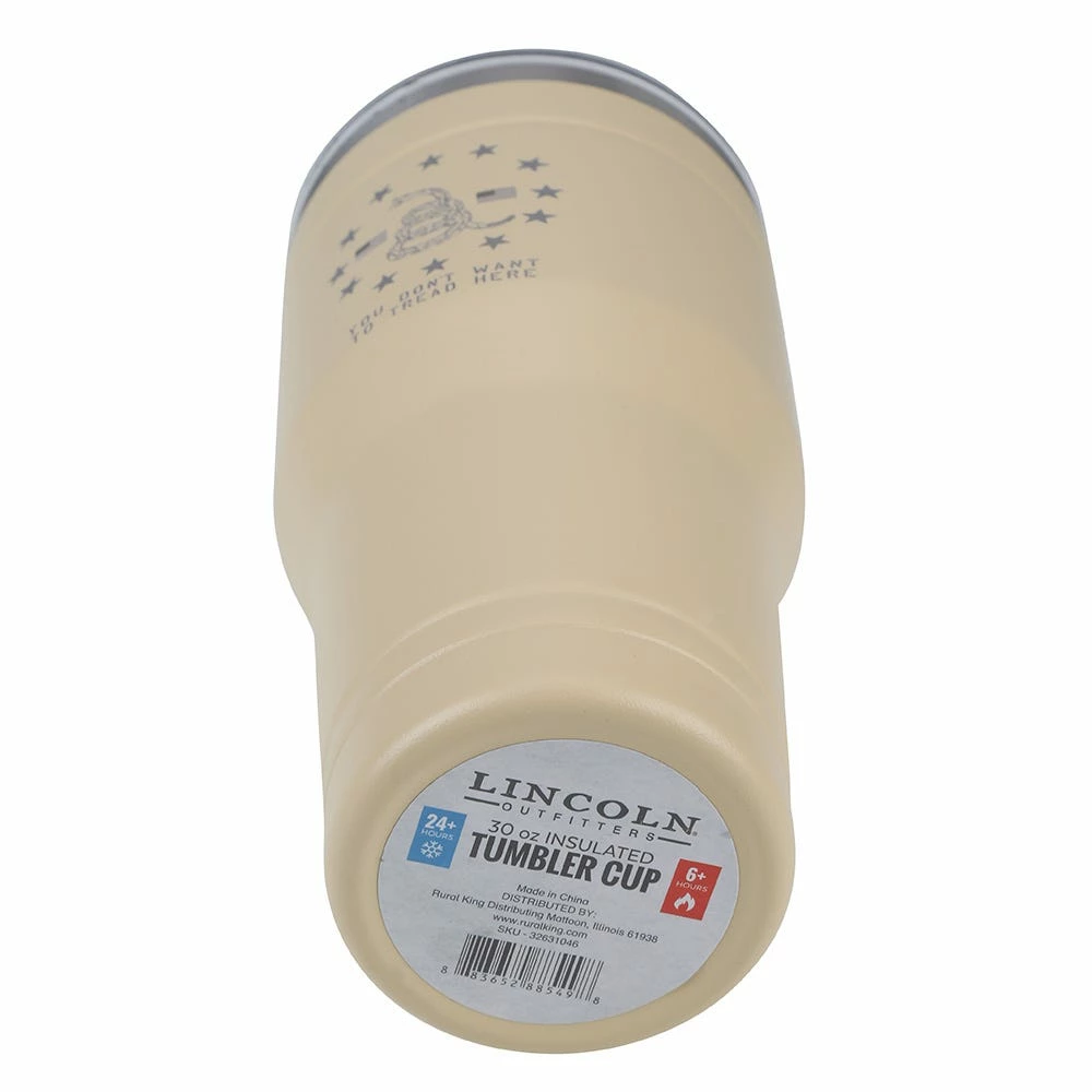 Lincoln Outfitters 30oz Tumbler Tan Don't Tread On Me - 32631046 - Tumblers 3 Lincoln Outfitters 30oz Tumbler Tan Don't Tread On Me - 32631046 - Tumblers - Image 2