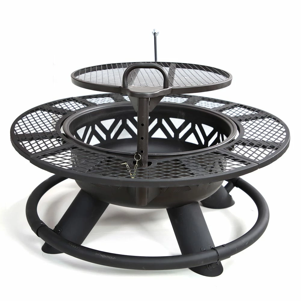 Lincoln Outfitters Steel Fire Pit with BBQ Grate - 90-165-0204 - Fire Pits & Heaters 5 Lincoln Outfitters Steel Fire Pit with BBQ Grate - 90-165-0204 - Fire Pits & Heaters - Image 3