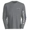 Lincoln Outfitters Ladie's Long Sleeve Logo Shirt, Graphite Heather - LO-LLS708-GH - Long Sleeve Shirts Women's -Lincoln Outfitters Store d28cd1fc3ec71ba95df3cd54341eb6db1535867e LO LLS708 GH