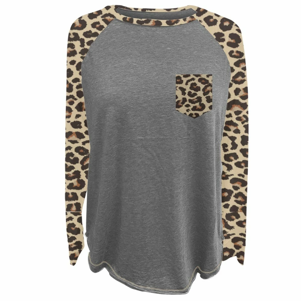 Lincoln Outfitters Ladies Long Sleeve Leopard Pocket Raglan Fashion T-Shirt - LO-LFRPK-01 - Long Sleeve Shirts Women's 3 Lincoln Outfitters Ladies Long Sleeve Leopard Pocket Raglan Fashion T-Shirt - LO-LFRPK-01 - Long Sleeve Shirts Women's