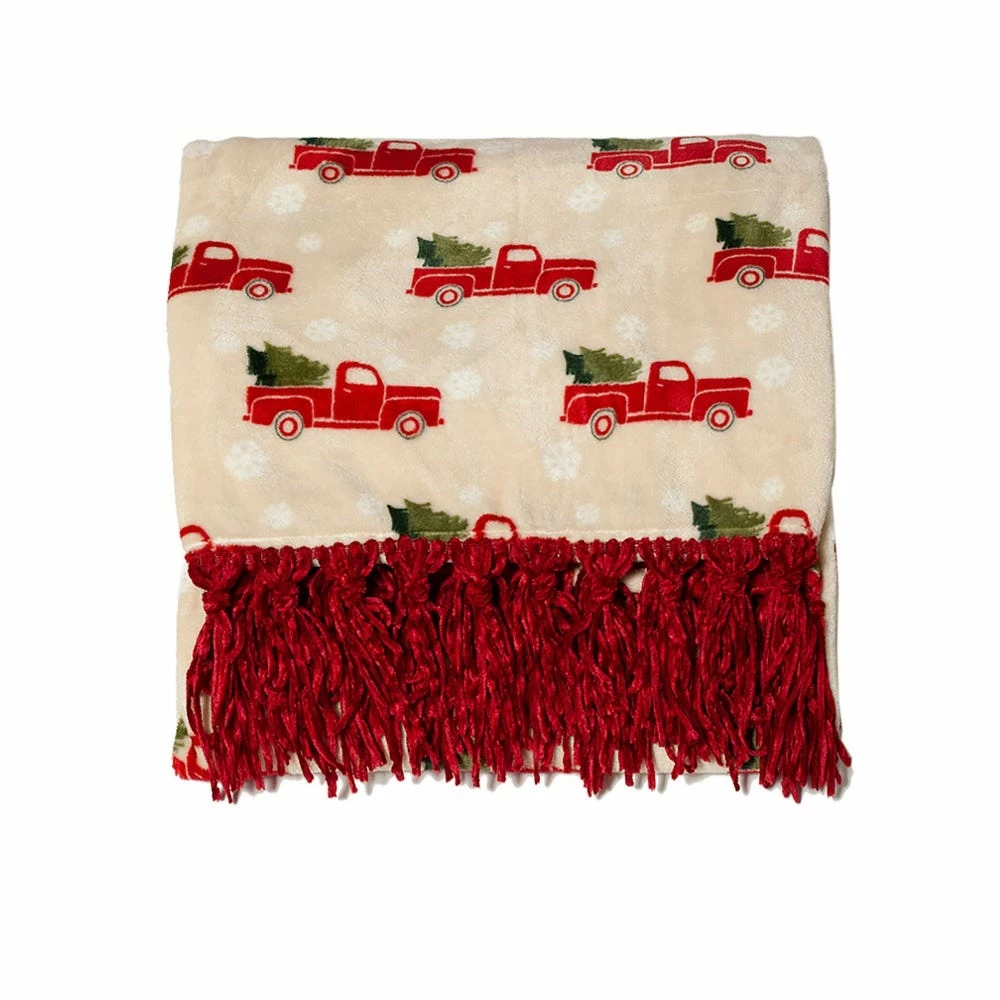 Lincoln Outfitters Orange Velvet 50 x 60 Throw with printed truck Patch applique - RK-VELAP-TRK - Blankets & Bedspreads 4 Lincoln Outfitters Orange Velvet 50 x 60 Throw with printed truck Patch applique - RK-VELAP-TRK - Blankets & Bedspreads - Image 2