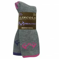 Lincoln Outfitters Ladies Merino Wool Boot Sock - 2 Pack - Grey With Fuchsia And Teel Top Stripes-Ladies Size Medium RT/L2/823-PK/PU-M - Socks Women's -Lincoln Outfitters Store de32f890af859c78396791cd03f8f717da81c2cf 86592001