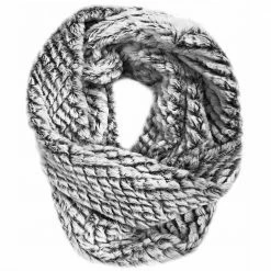 Lincoln Outfitters Women's Faux Fur Snowy Eternity Scarf Gray - P22886-GRY - Women's Eternity Scarfs