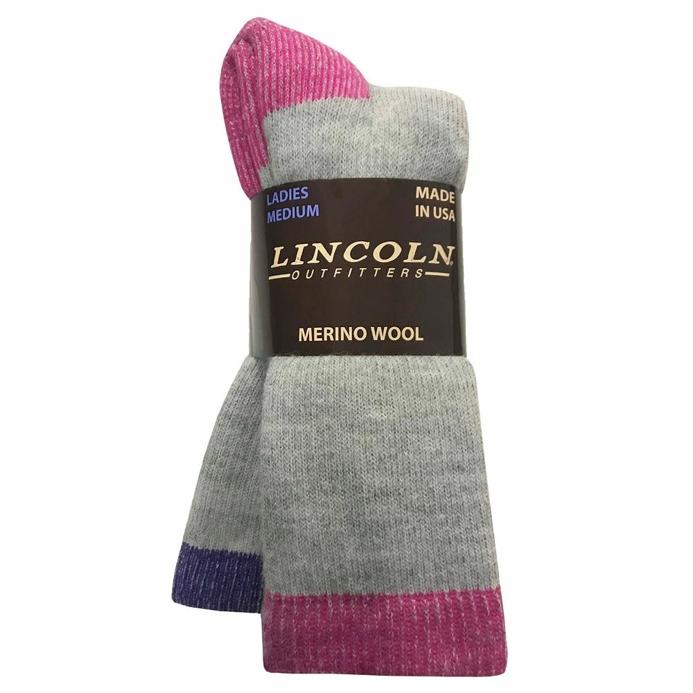 Lincoln Outfitters Women's Merino Wool Blend Boot Sock 2 Pack Grey - L2/704-FU-PU - Socks 3 Lincoln Outfitters Women's Merino Wool Blend Boot Sock 2 Pack Grey - L2/704-FU-PU - Socks