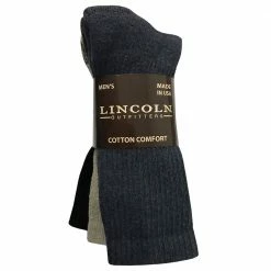 Lincoln Outfitters Men's Crew Sock 3 Pack Assorted - L3/951-A - Socks