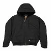 Lincoln Outfitters Men's Flex Washed Duck Sherpa Lined Hooded Jacket Black - RLHJ317BK - Jackets