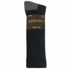 Lincoln Outfitters Men's Ultra-Dri Boot Sock 2 Pack Black - L2/72299-BL - Socks